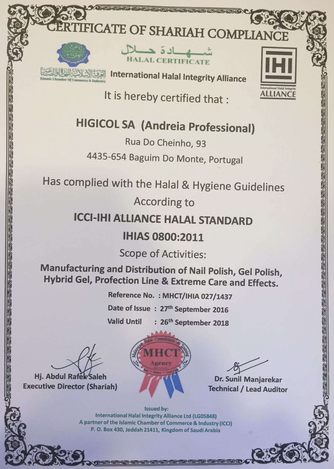 halal certificate